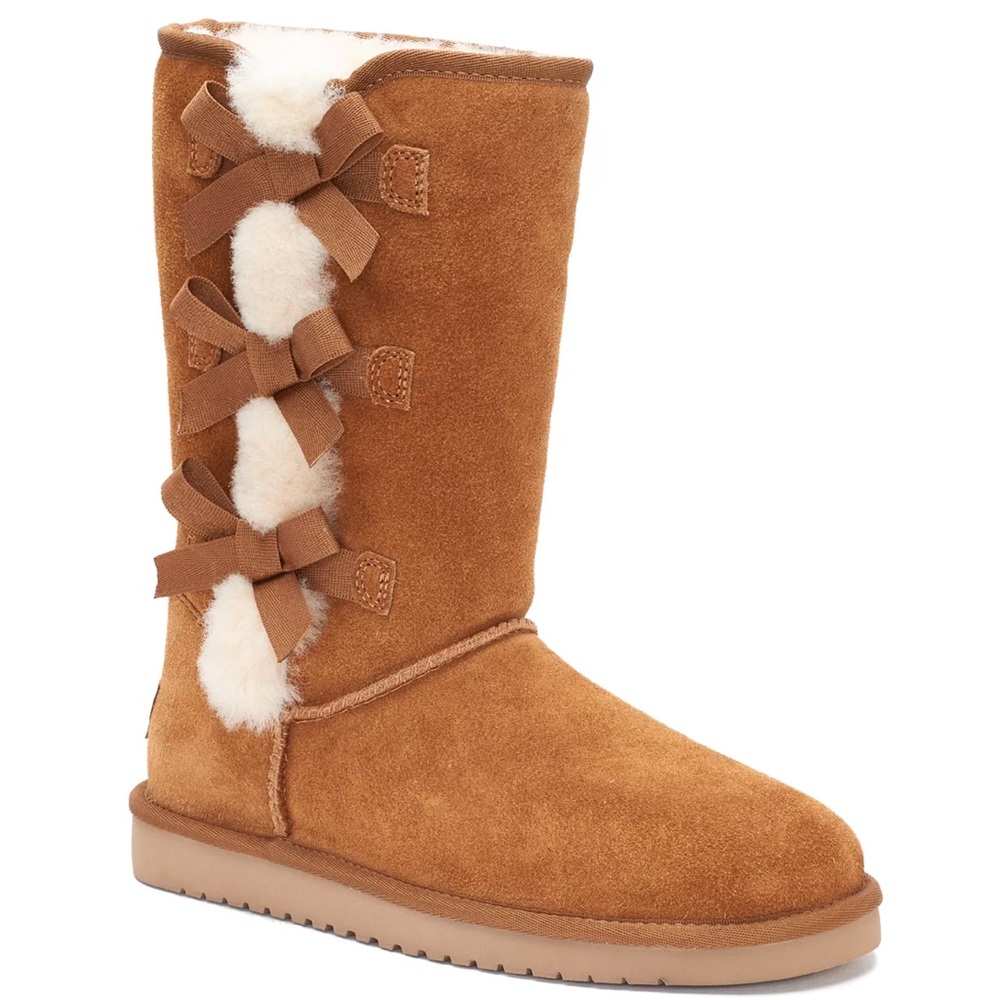 Koolaburra by UGG Victoria Chestnut Brown Tall Comfy Winter Boots | Size 10 - Picture 10 of 10